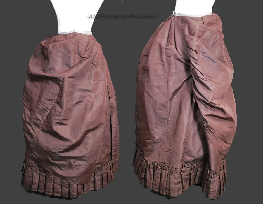Magnificent 3-Piece Antique Victorian Bustle Dress, Circa 1885