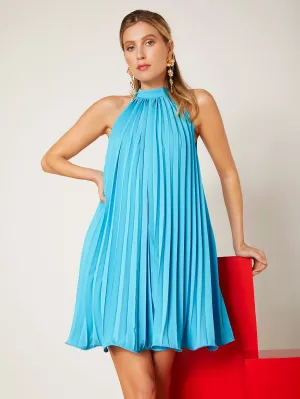 Mai Bass Tie Back Pleated Dress
