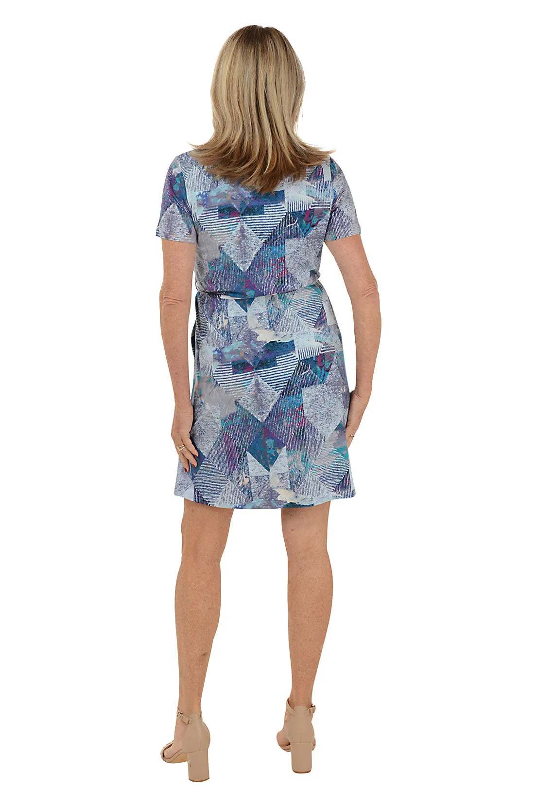 Maida Ruffle Neck Short Sleeve Dress