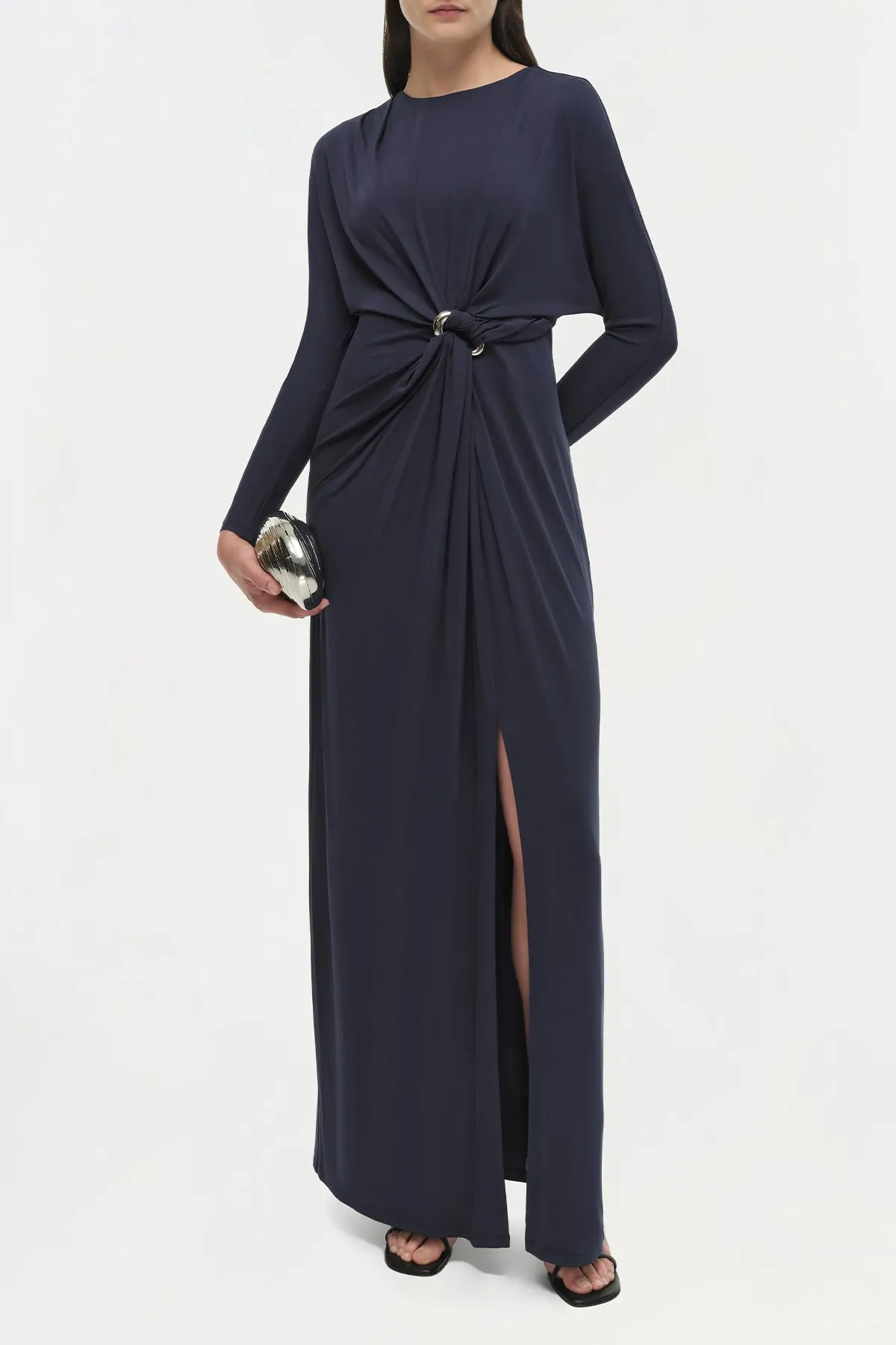 Maisie Long Sleeve Dress in Midnight