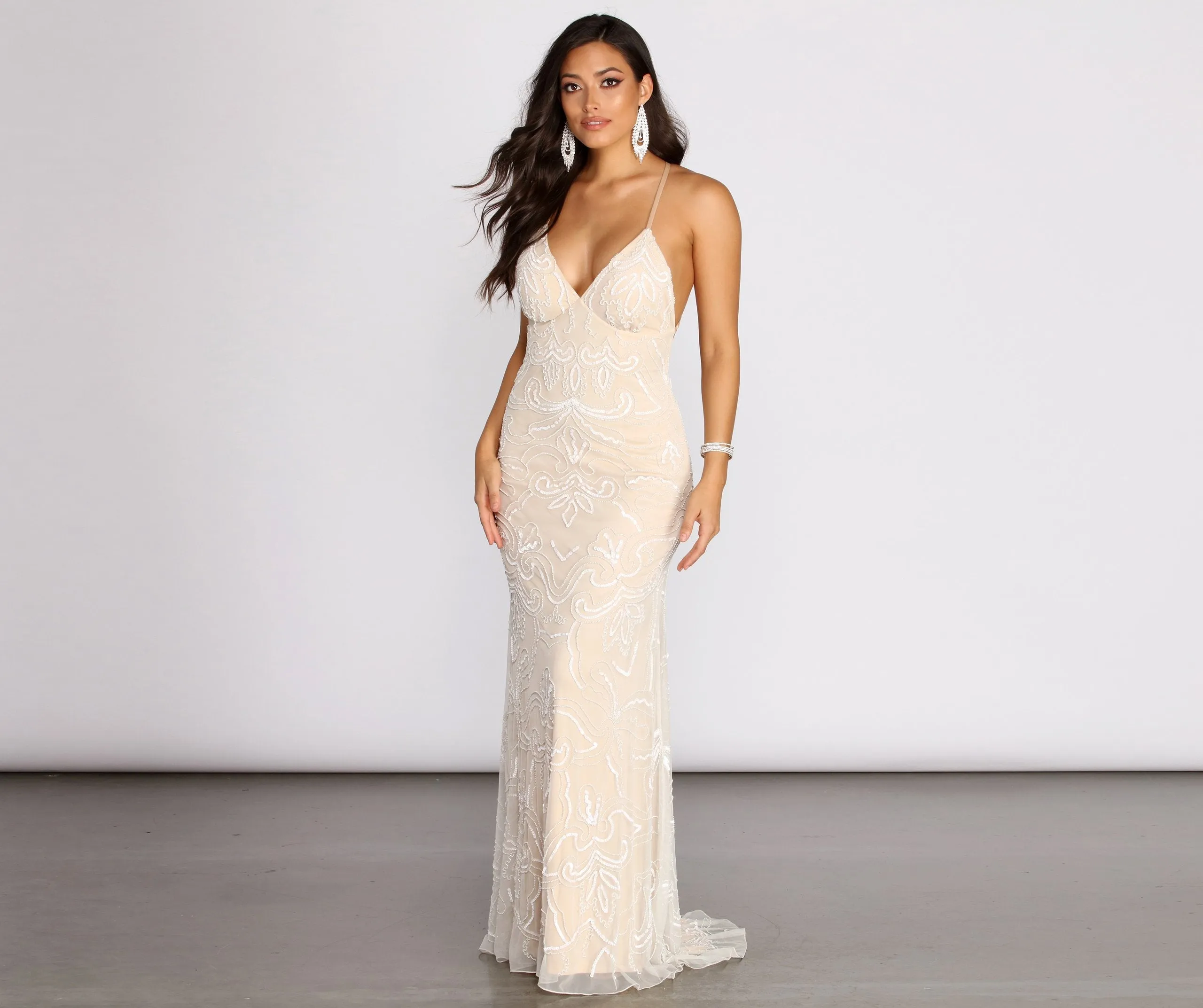 Marilyn Formal Stylish Beaded Dress