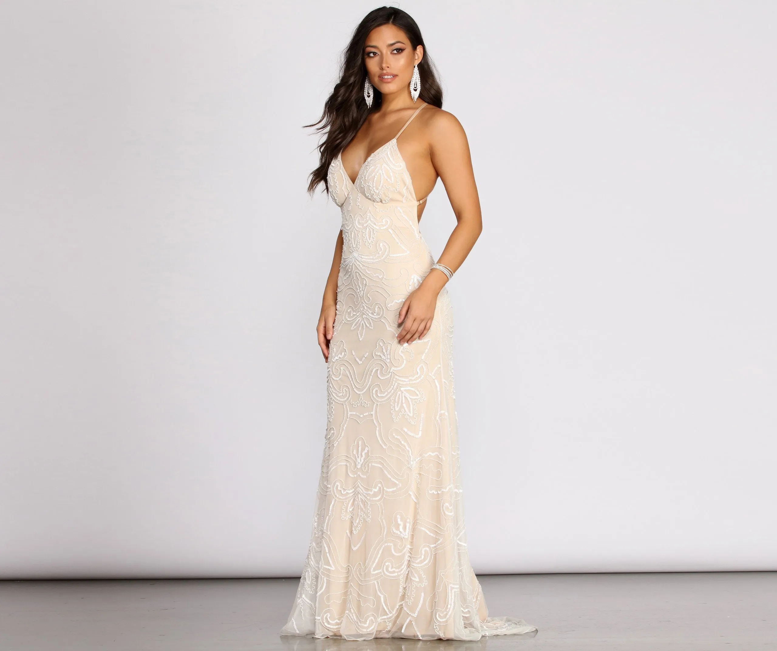 Marilyn Formal Stylish Beaded Dress