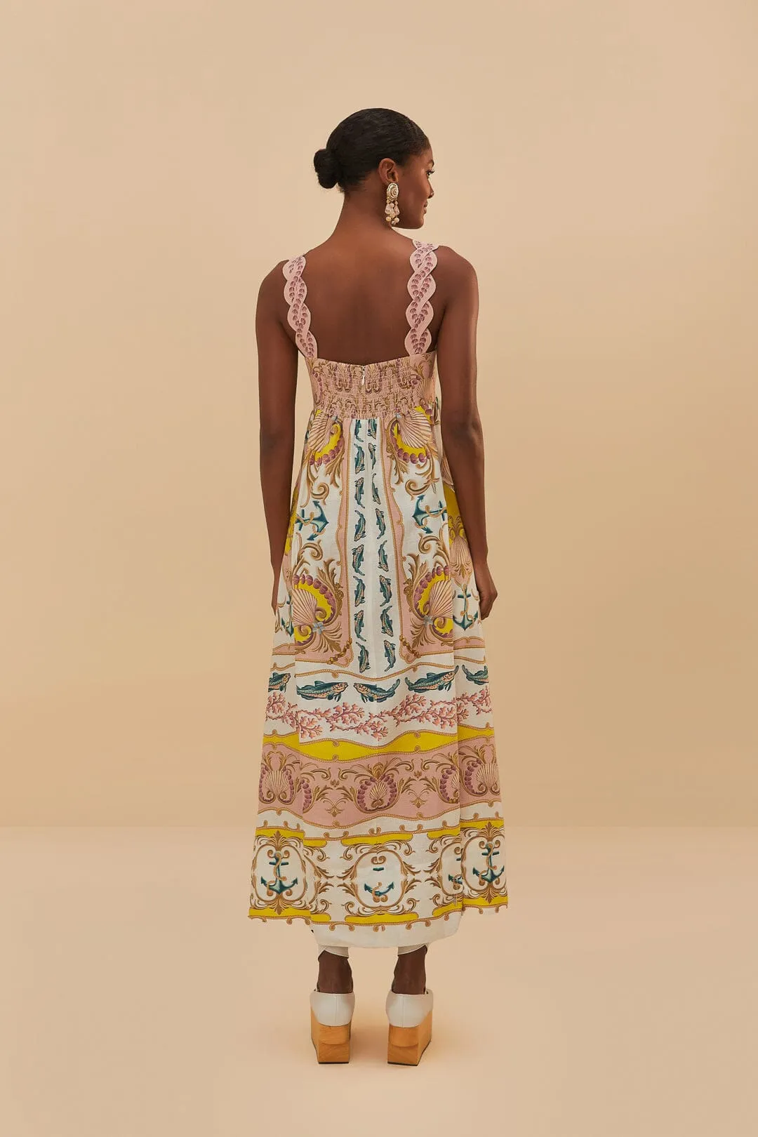 Maritime Magic Sleeveless Maxi Dress