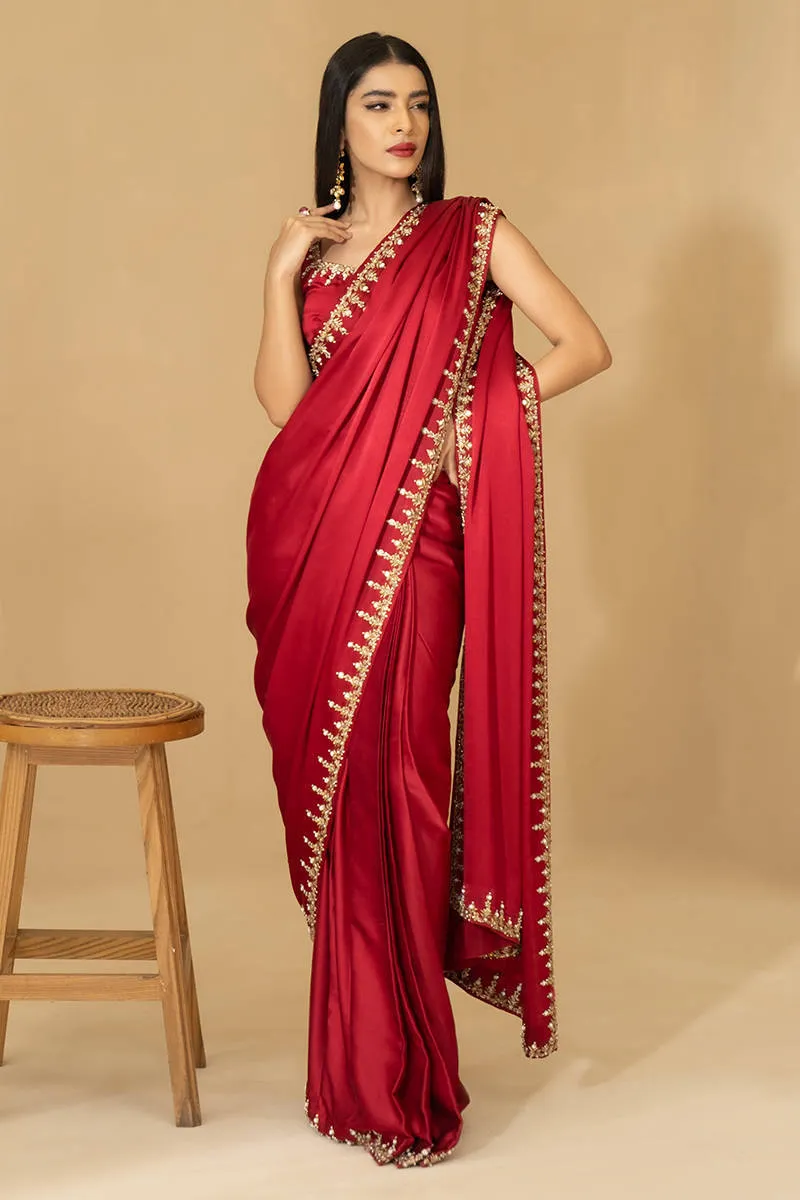 MAROON SAREE