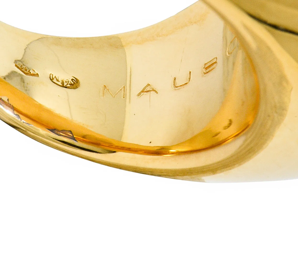 Mauboussin Paris Diamond Rock Crystal 18 Karat Gold Orb Ring