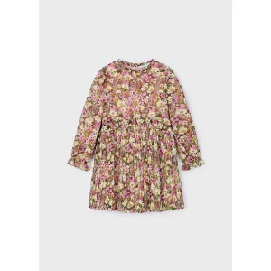Mayoral Floral Chiffon Pleated Dress