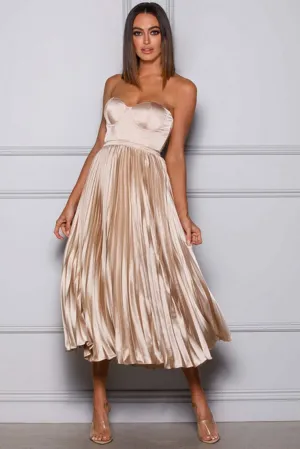 Milan Dress in Champagne by Elle Zeitoune - RENTAL
