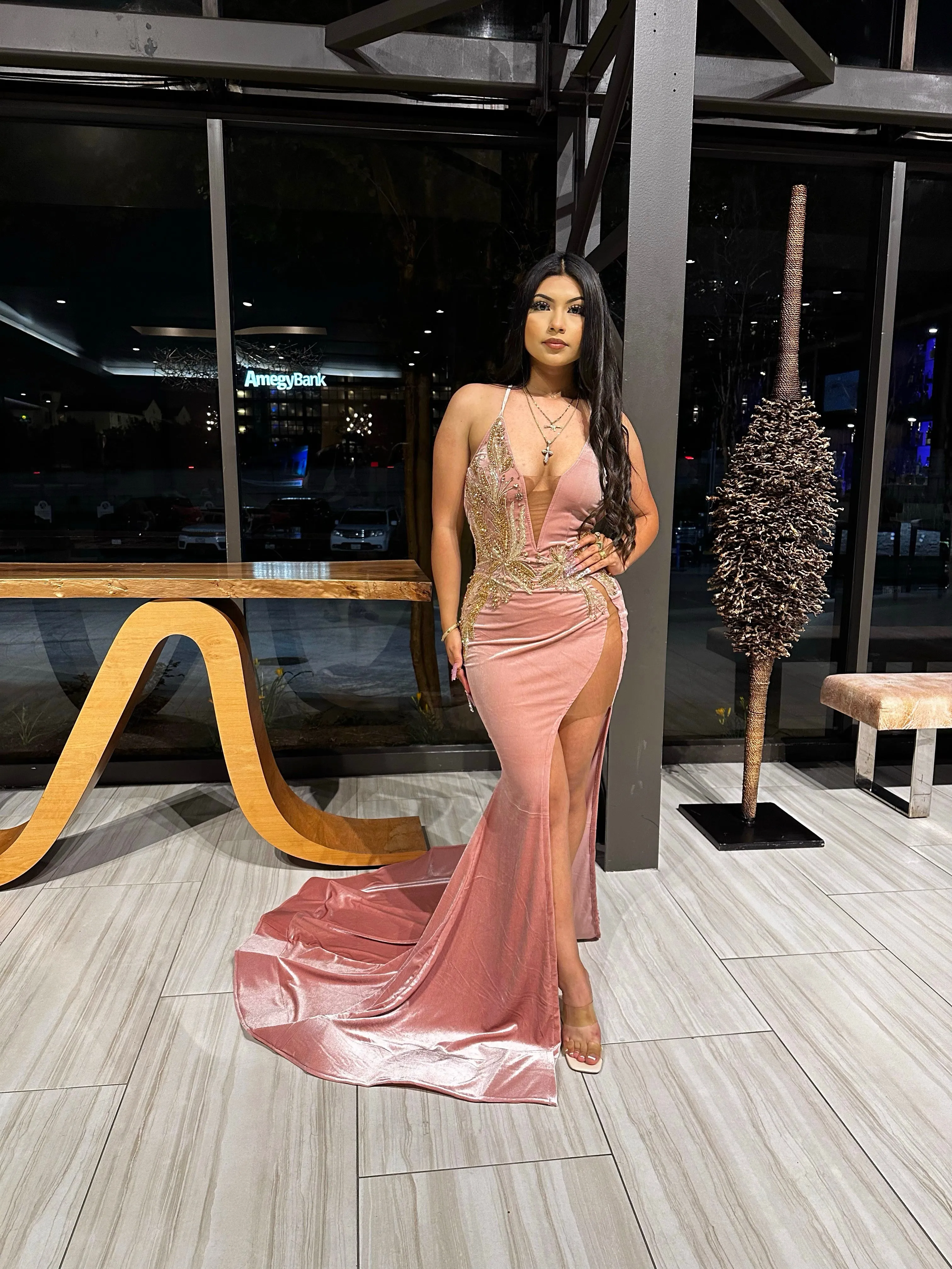 Mina Gown In Rose Gold
