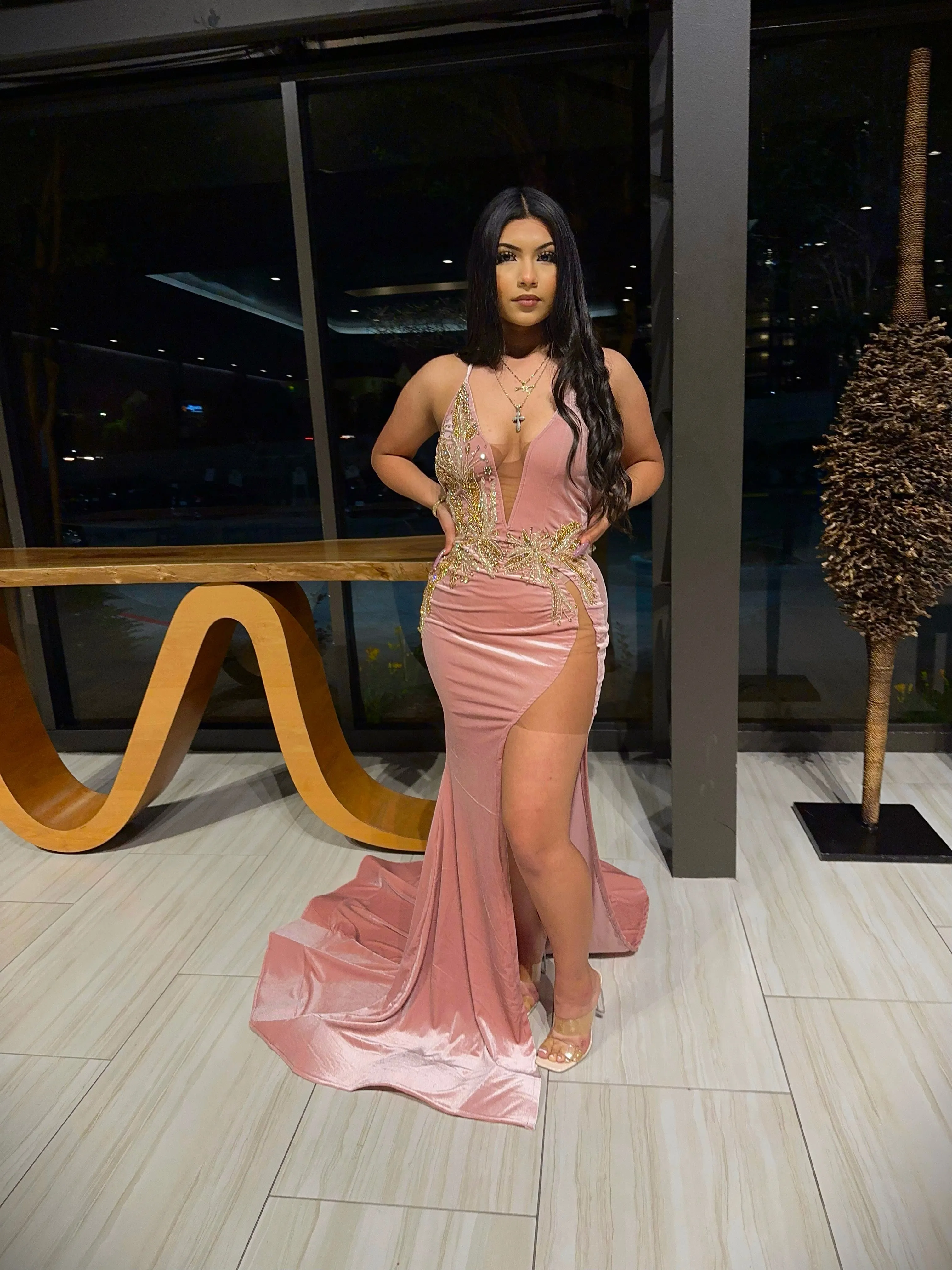 Mina Gown In Rose Gold
