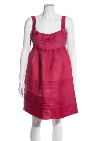 Miu Miu Raspberry Pleated Dress SZ 42