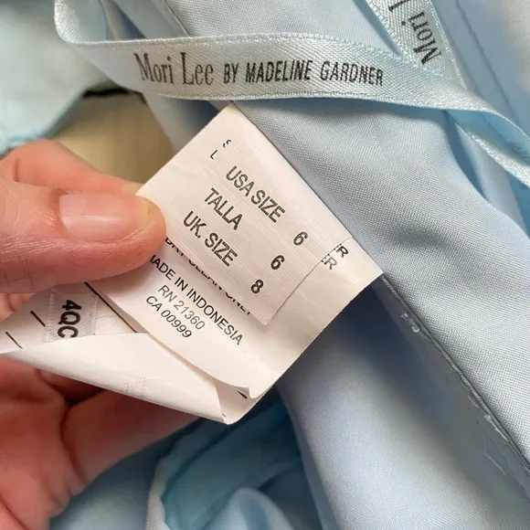 Mori Lee by Madeline Gardner Cinderella Blue Full Length Gown Dress