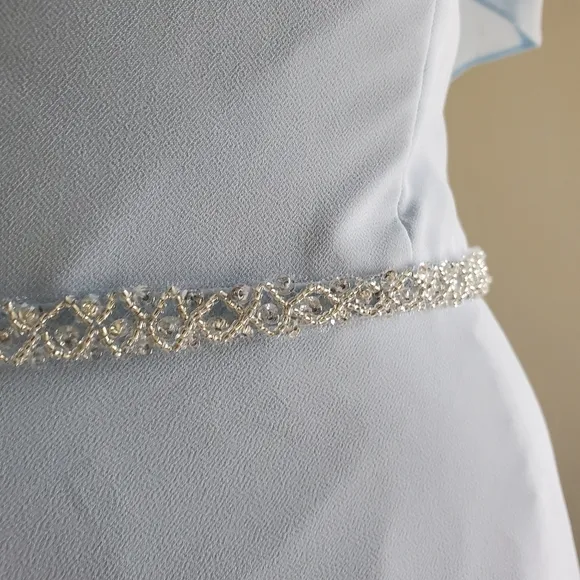 Mori Lee by Madeline Gardner Cinderella Blue Full Length Gown Dress