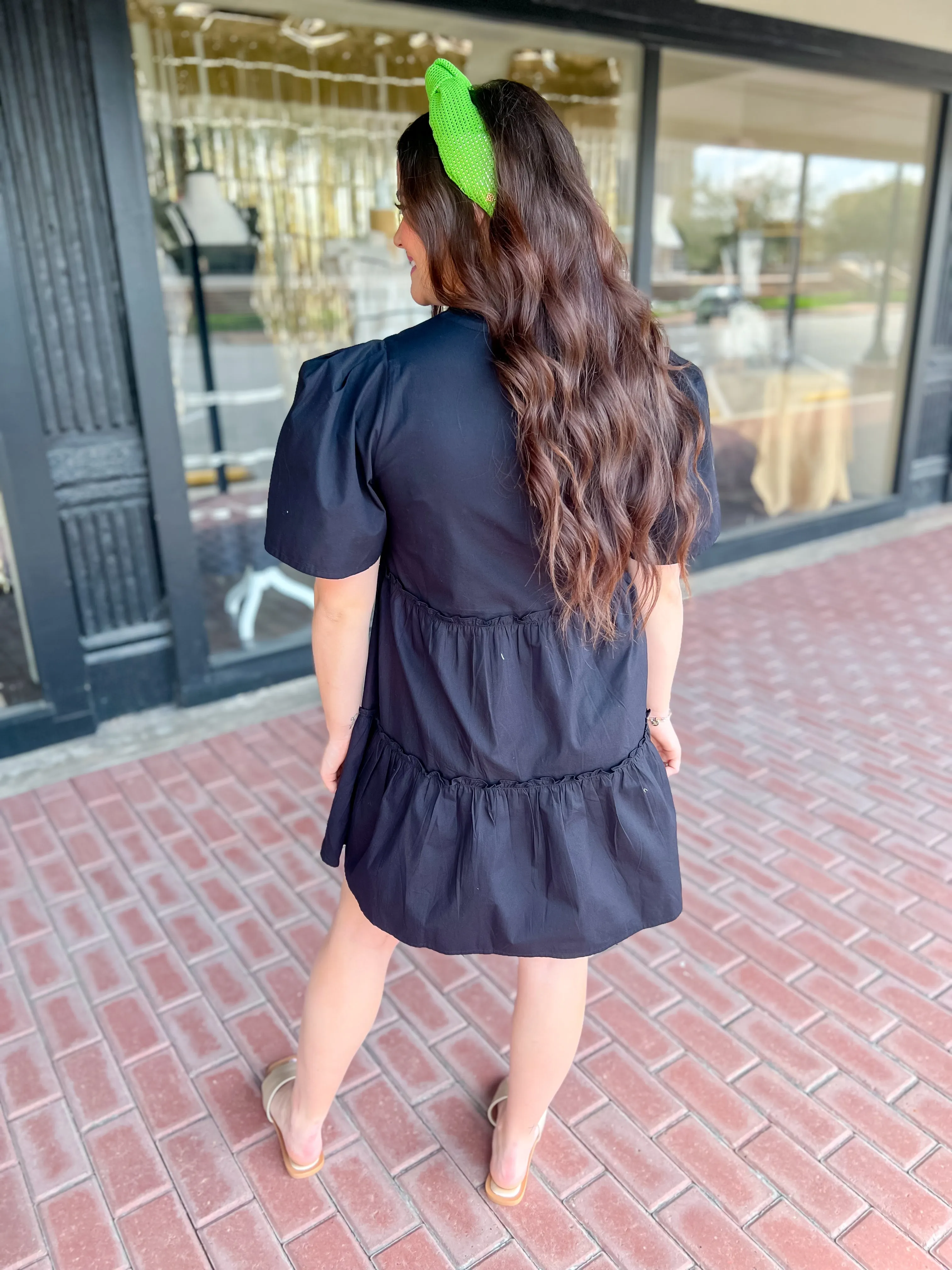 [Mud Pie] Watson Tiered Dress-Black