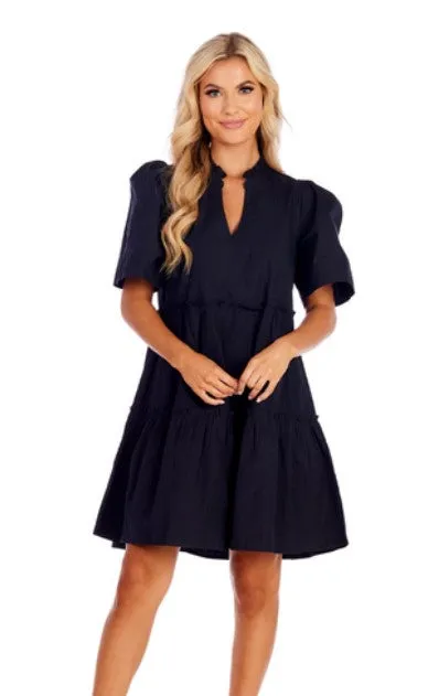 [Mud Pie] Watson Tiered Dress-Black