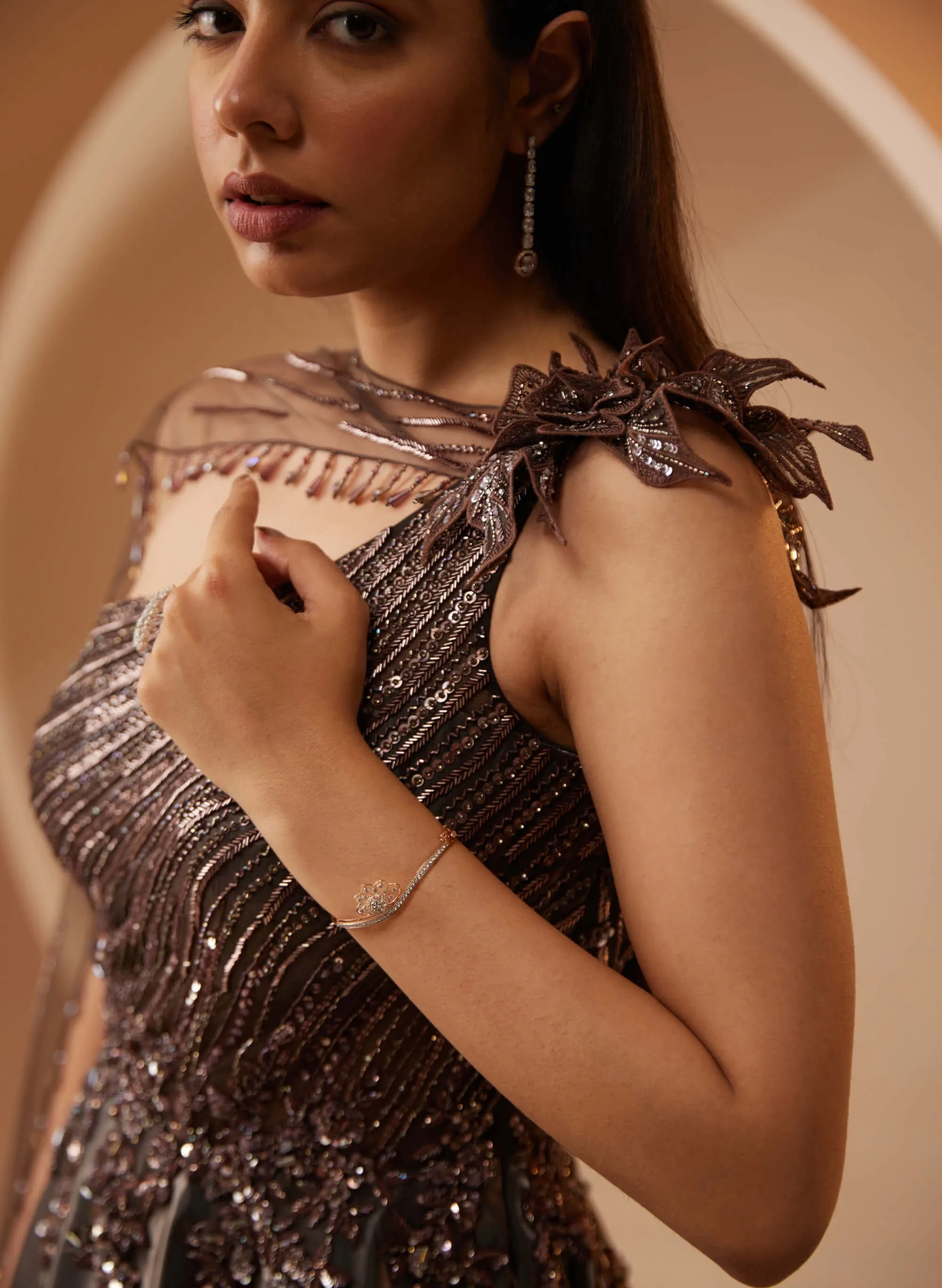 Myra brown gown