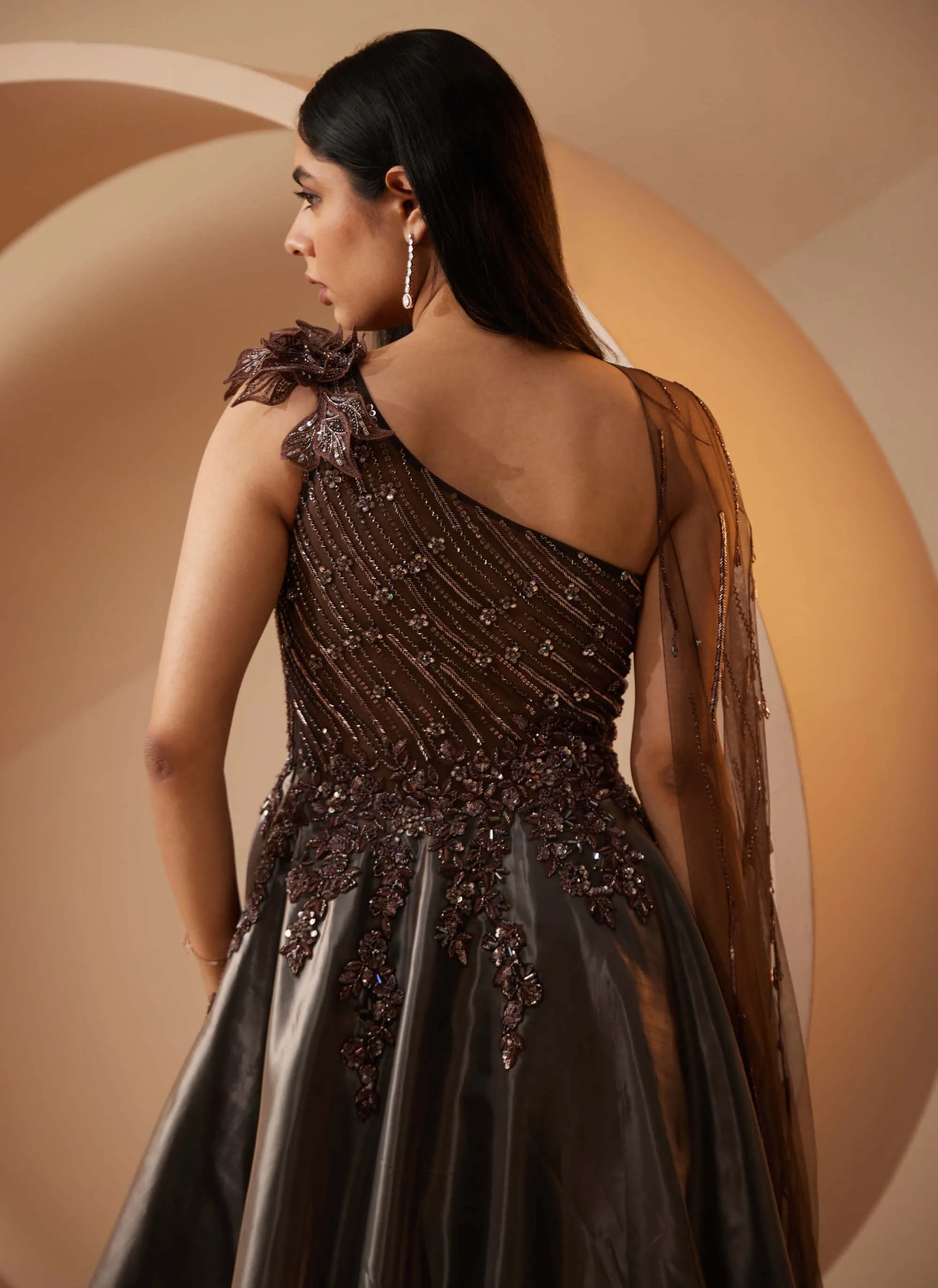 Myra brown gown