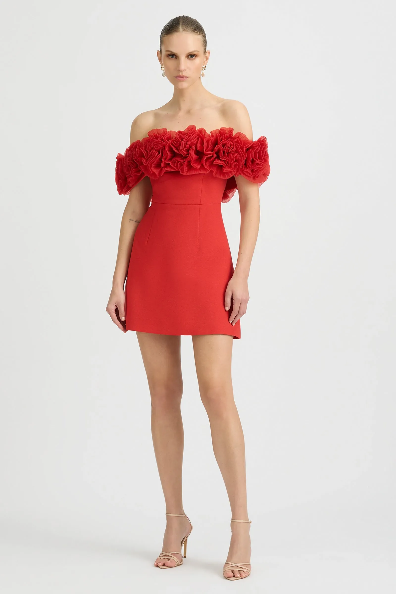 NAHLA MINI DRESS SORRENTO RED