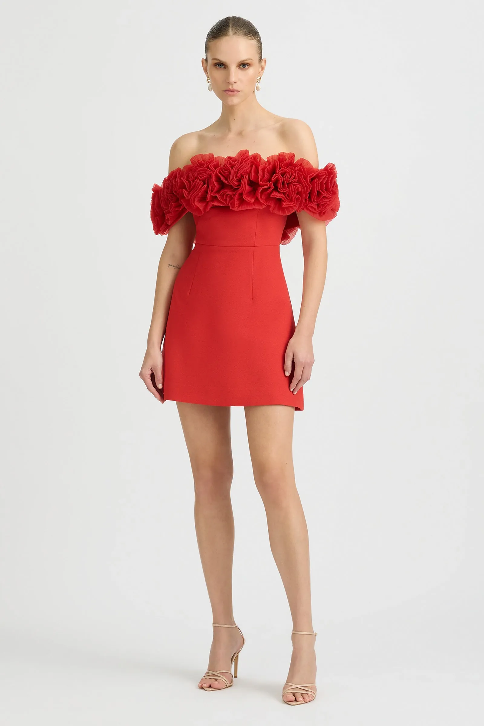 NAHLA MINI DRESS SORRENTO RED