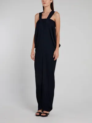 Navy Cut Out Knitted Dress