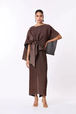 NEW Retails $338, Kallista Cape Gown - Bronze Black! One Size