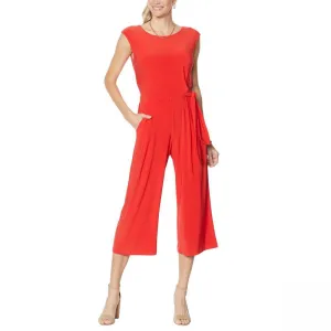 Nina Leonard Women's Miracle Matte Jersey Culotte Pant Jumpsuit
