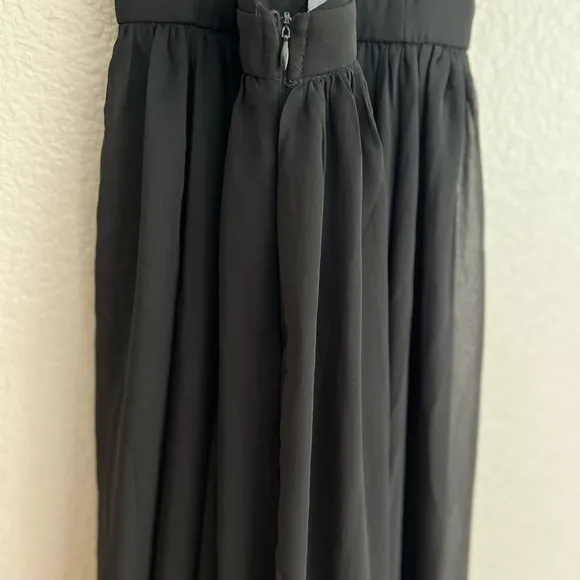 NWOT Ballroom Bliss Black Pleated Maxi Dress