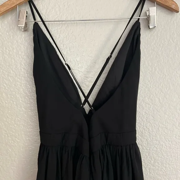 NWOT Ballroom Bliss Black Pleated Maxi Dress