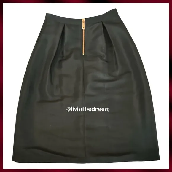 NWT TED BAKER Double Bow Midi Skirt In Black TB SZ 2/ US 4/6 $227