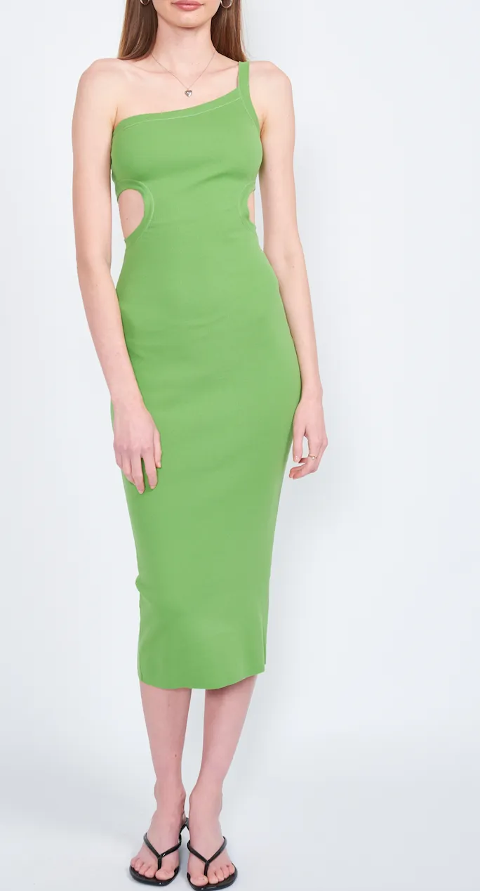 One Shoulder Cut Out Maxi Dress