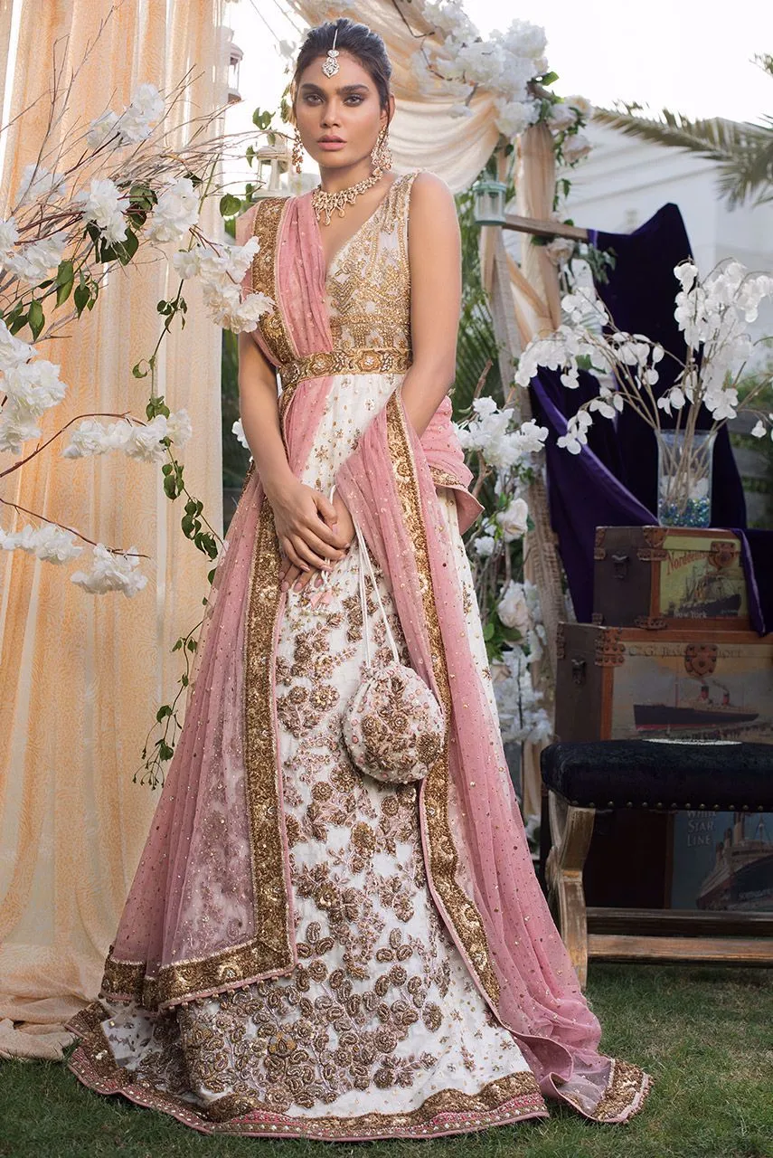 Pakistani Bridal Dress in  Lehenga Choli Style