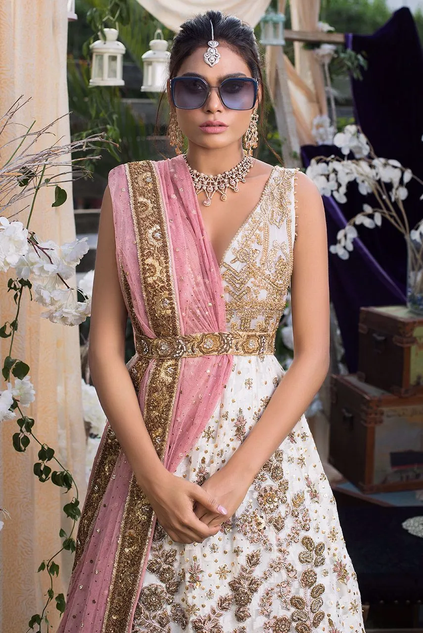 Pakistani Bridal Dress in  Lehenga Choli Style
