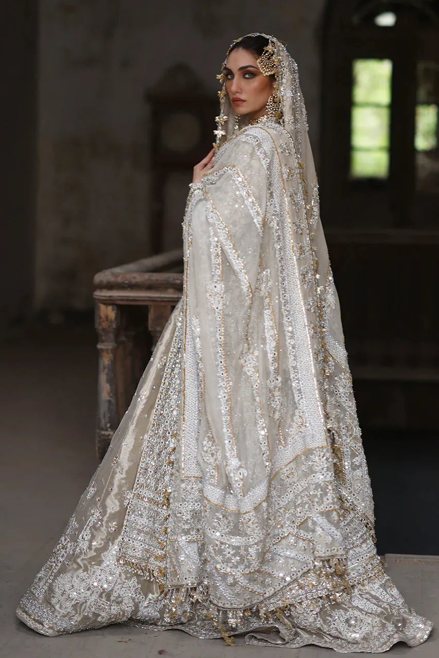 Pakistani Bridal Dress in open Shirt Lehenga Style