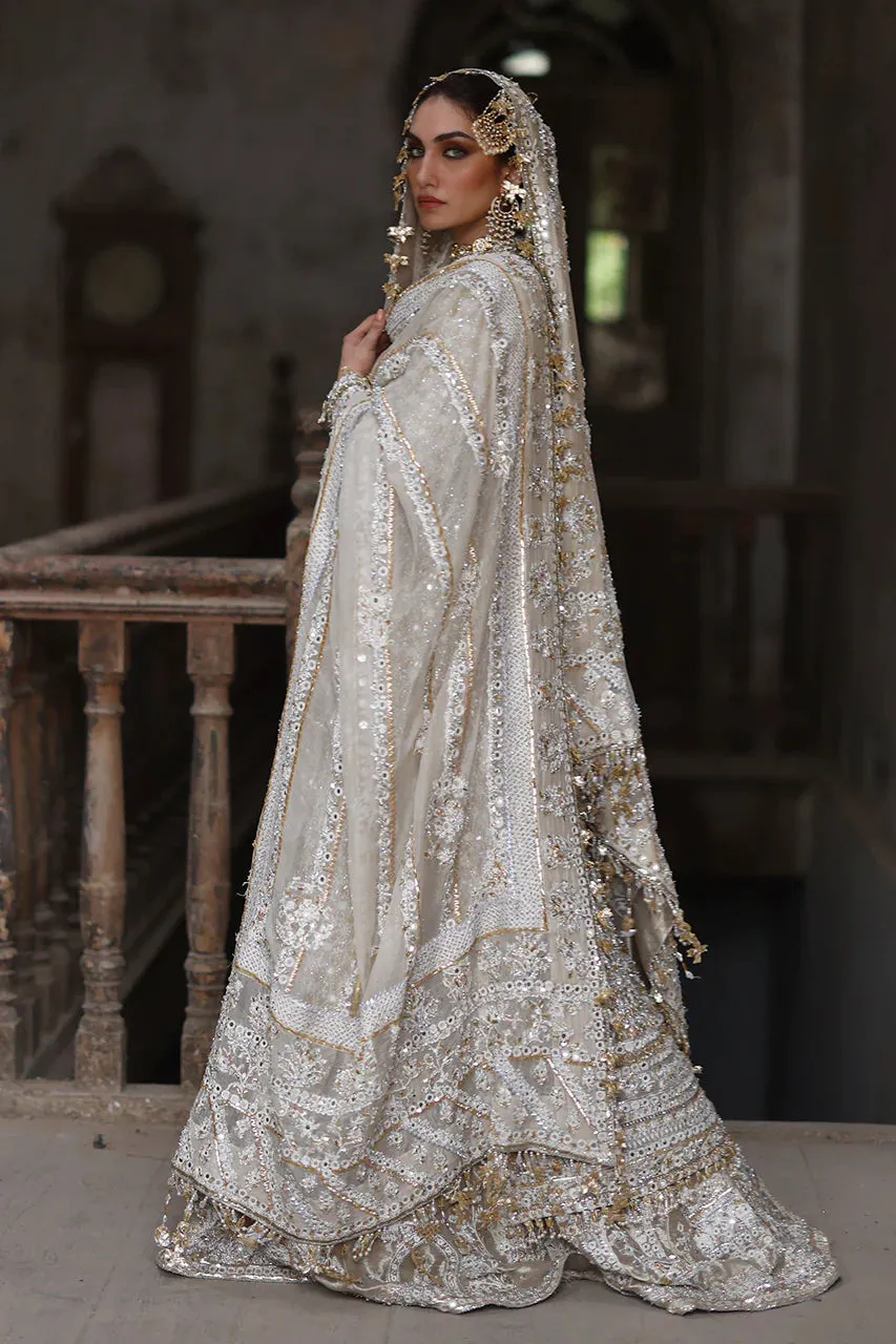 Pakistani Bridal Dress in open Shirt Lehenga Style