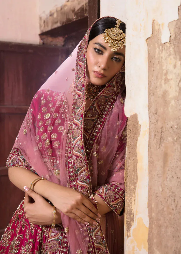 Pakistani Bridal Dress in Red Lehenga and Choli Style