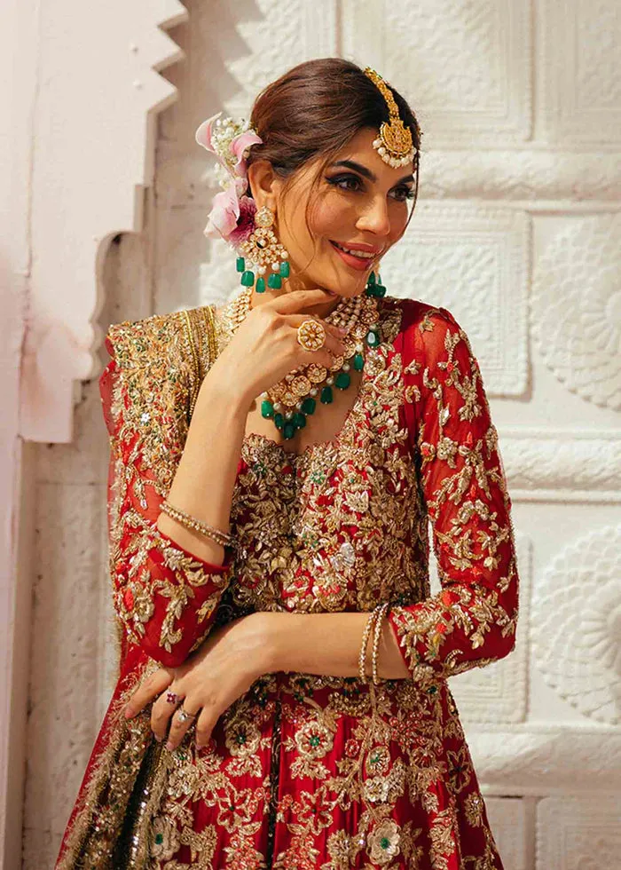 Pakistani Bridal Dress in Wedding long-tail  Lehenga  Gown  Style
