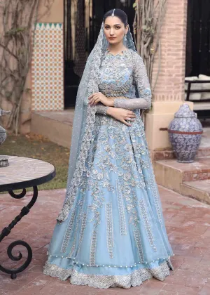 Pakistani  Bridal  Ice blue Lehenga Choli