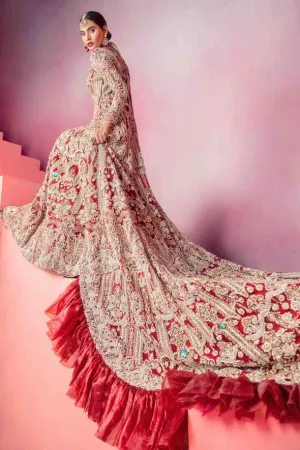 Pakistani Bridal  Long Tail Gown