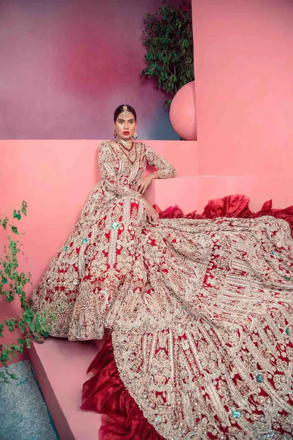 Pakistani Bridal  Long Tail Gown