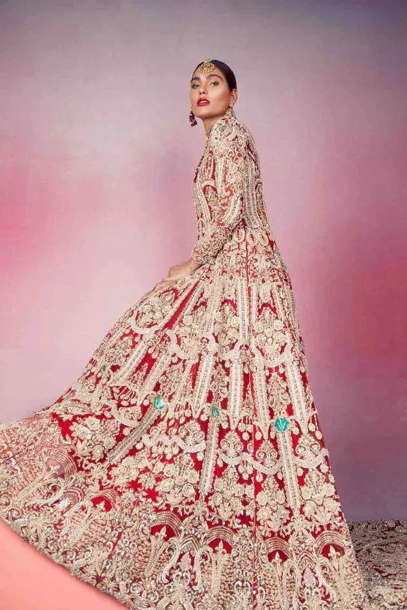 Pakistani Bridal  Long Tail Gown