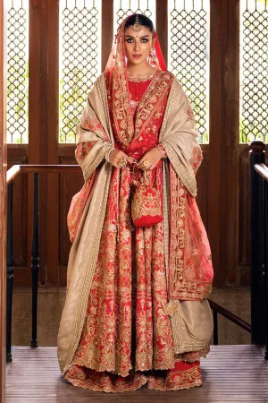 Pakistani   Wedding Dress Maxi And Red Sharara