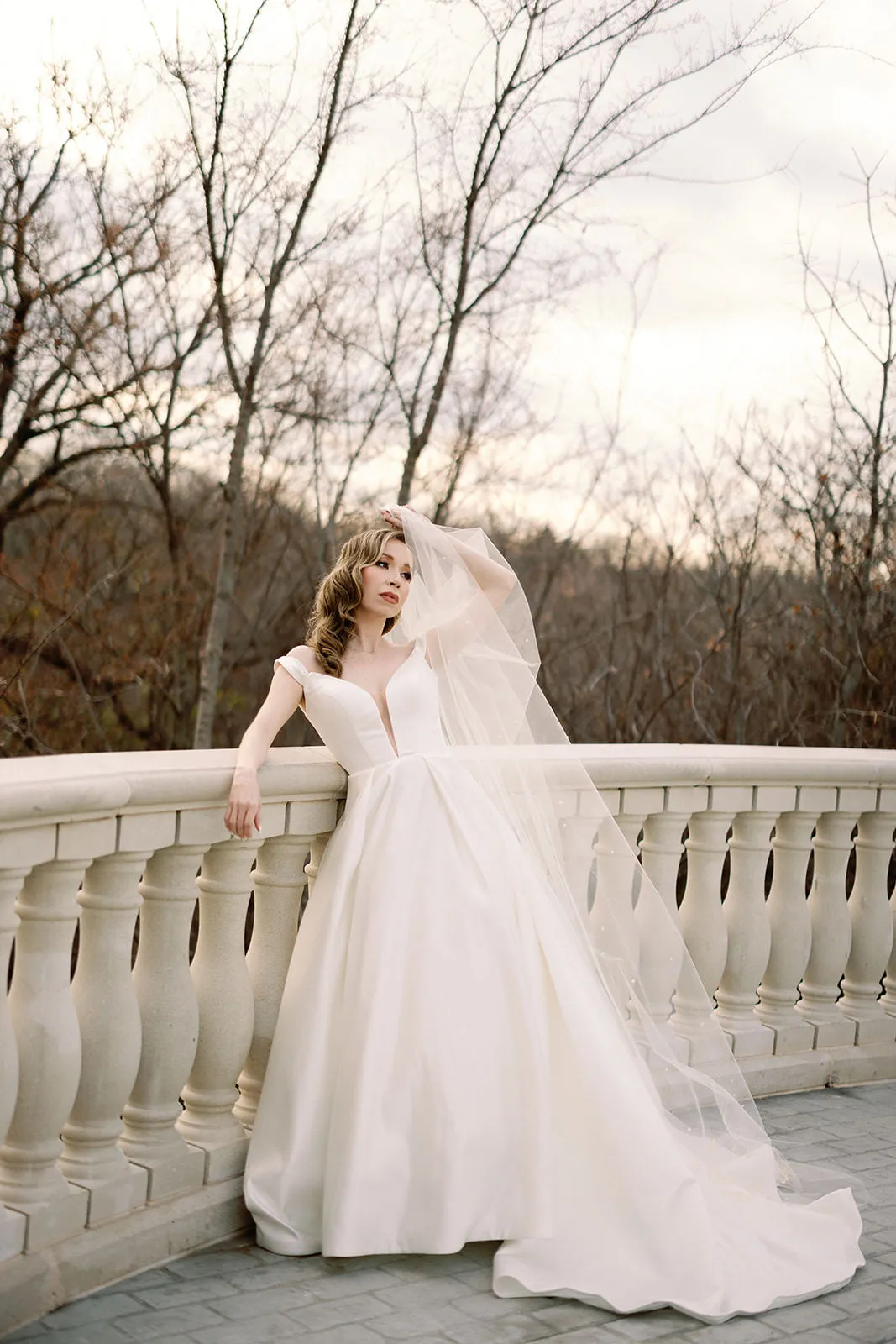 Pearl Cathedral Length Wedding Veil with Scattered Beading