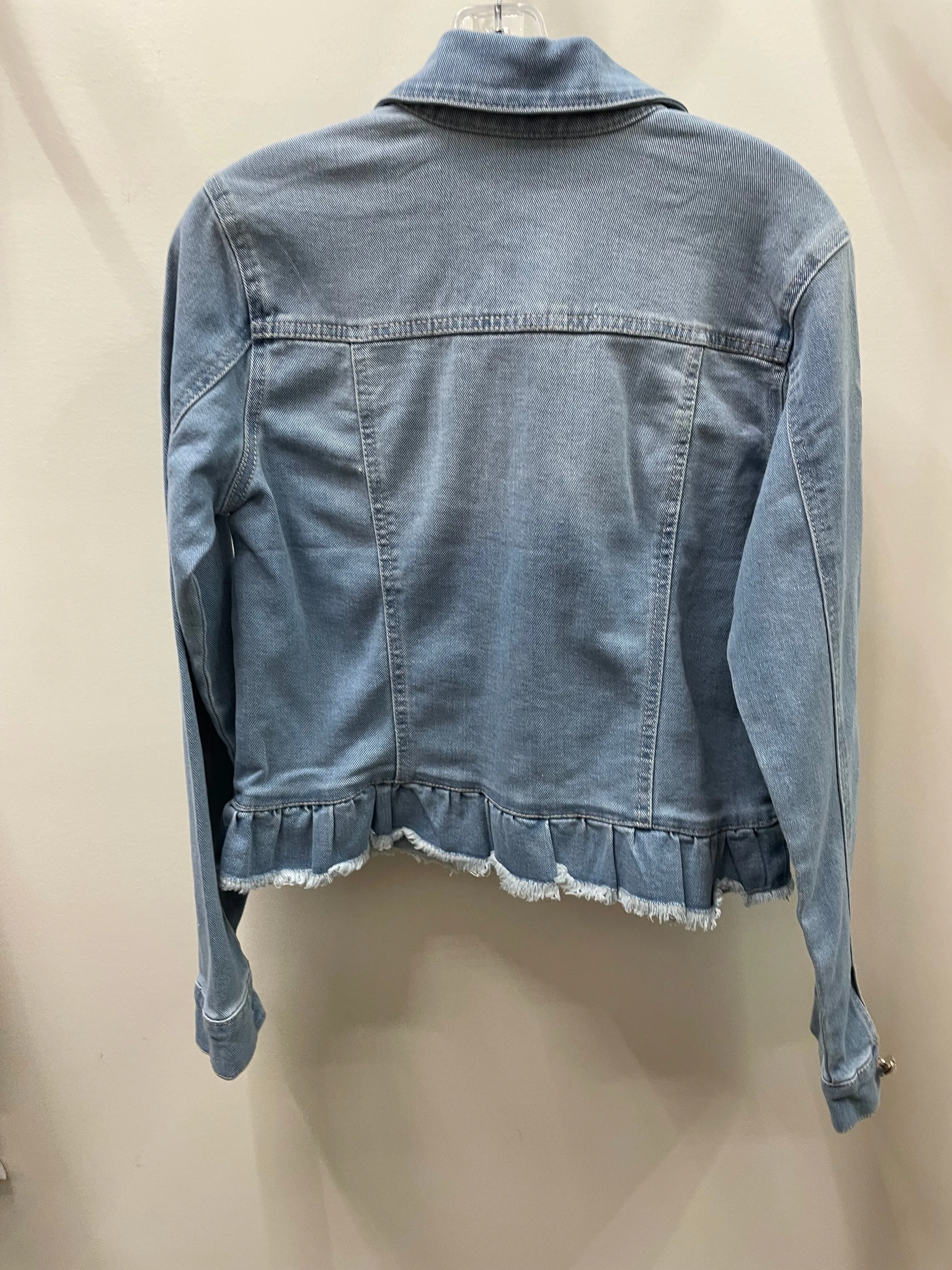 Pearl Peplum Denim Jacket