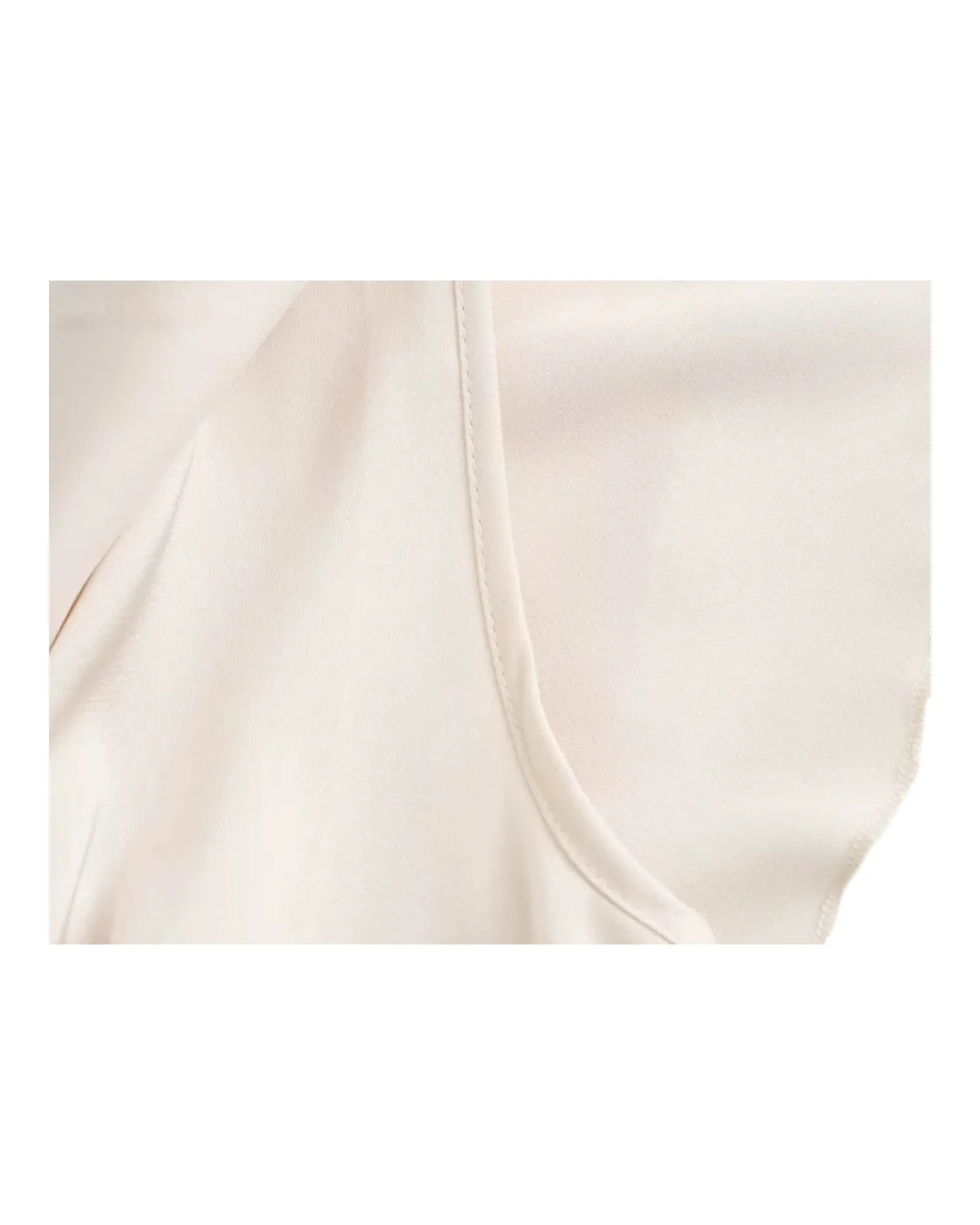 Pearly white sleeveless ruffled dress