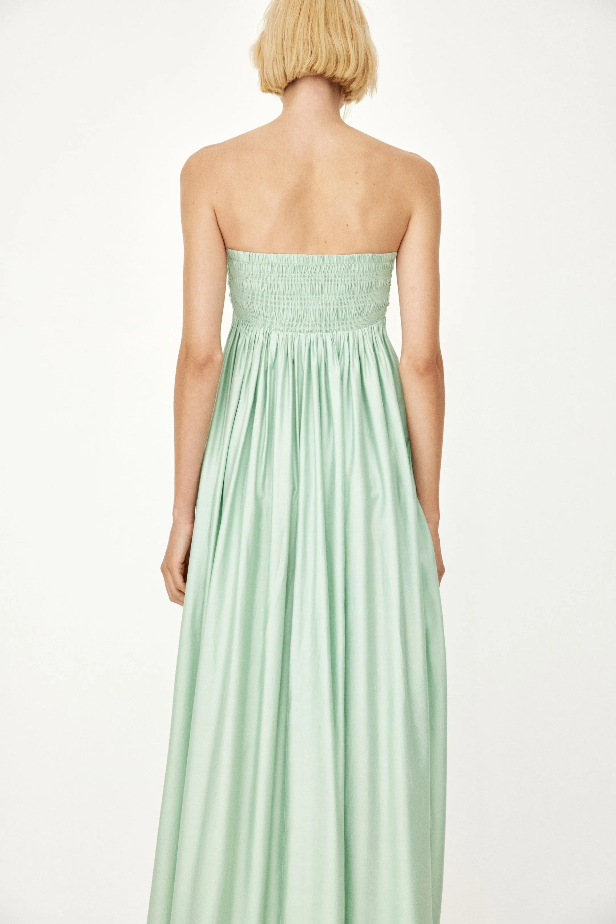 Pleated bandeau dress