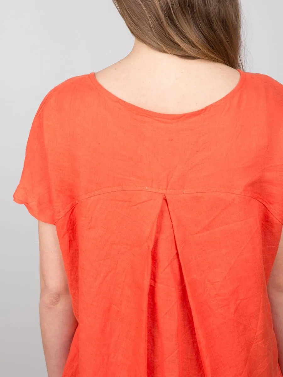 pleated cocoon - paprika