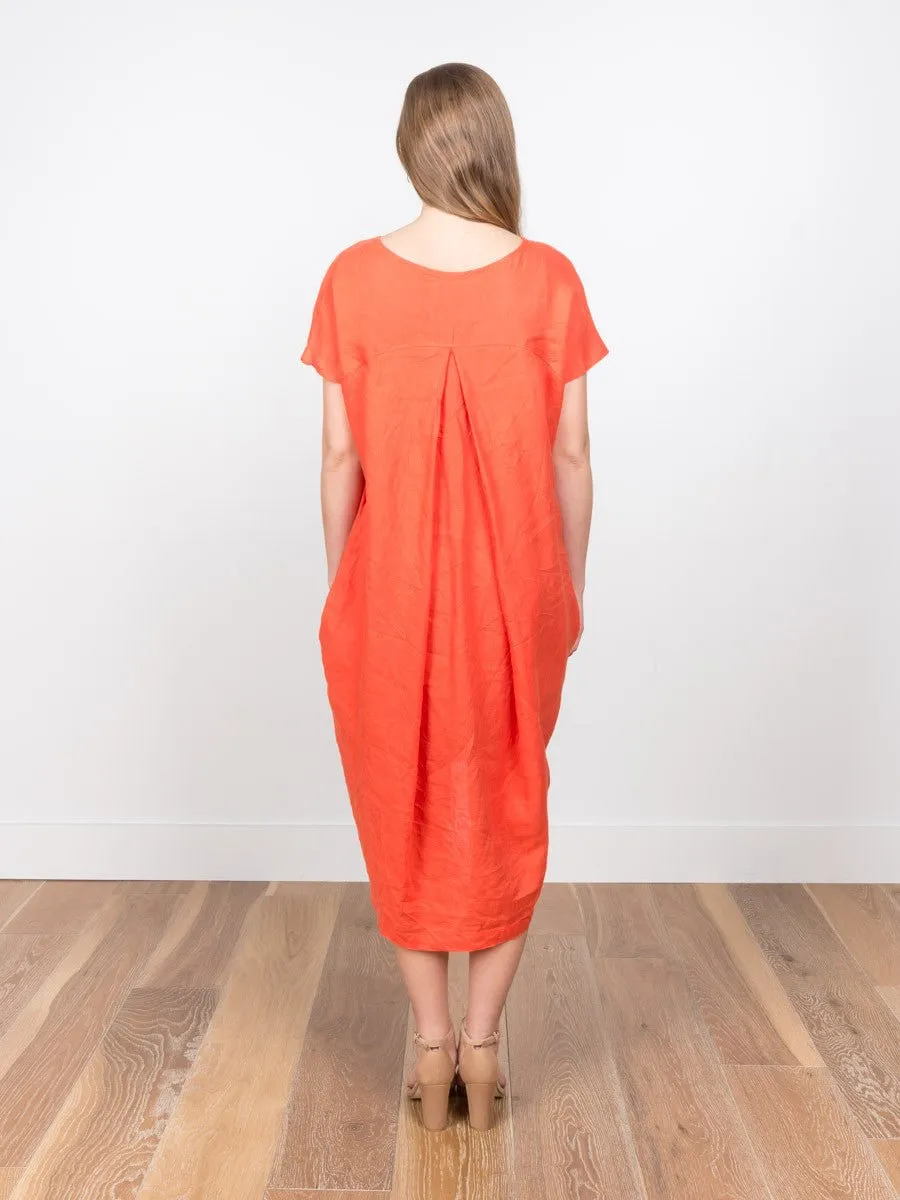 pleated cocoon - paprika