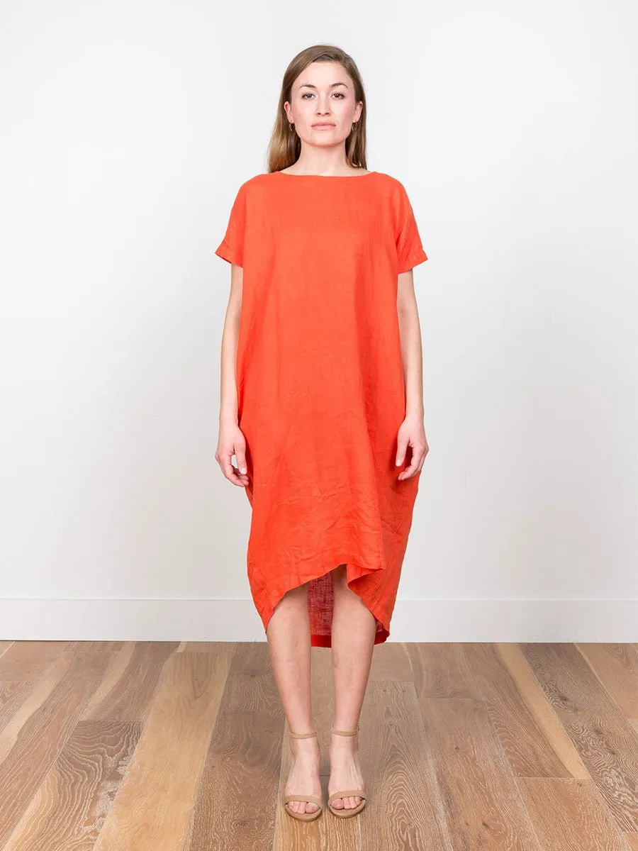 pleated cocoon - paprika