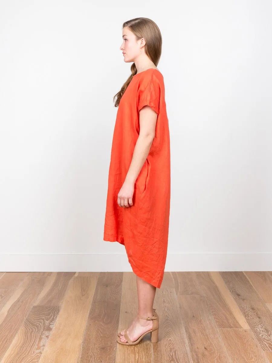 pleated cocoon - paprika