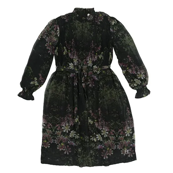 Pleated tie waist dress by Porter