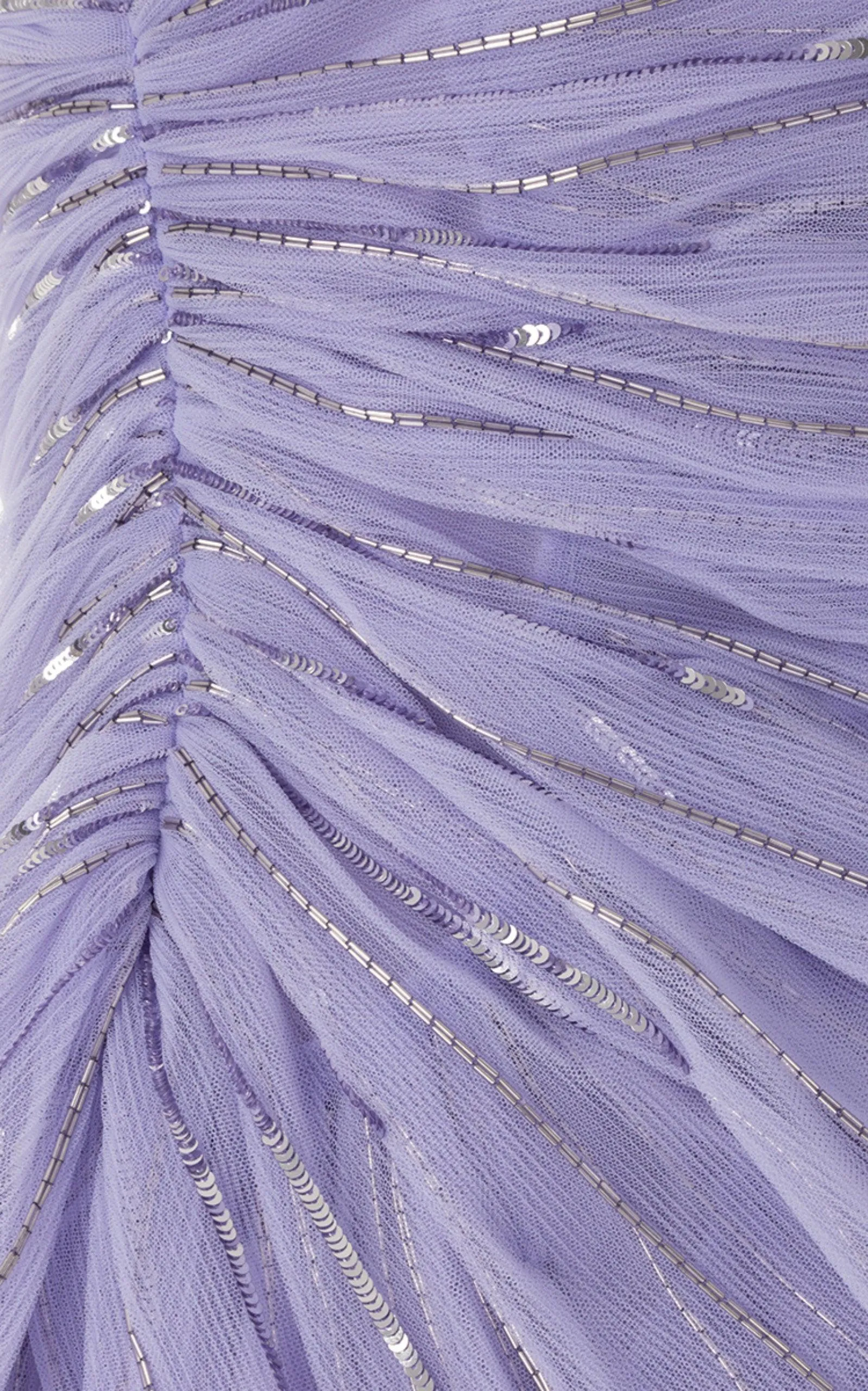 Pleated Tulle Mini Dress